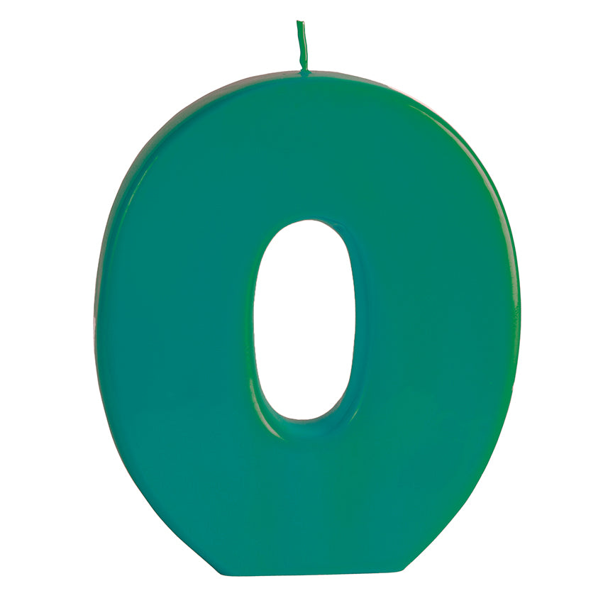 BIG NUMBER CANDLE – 0 – PETROL