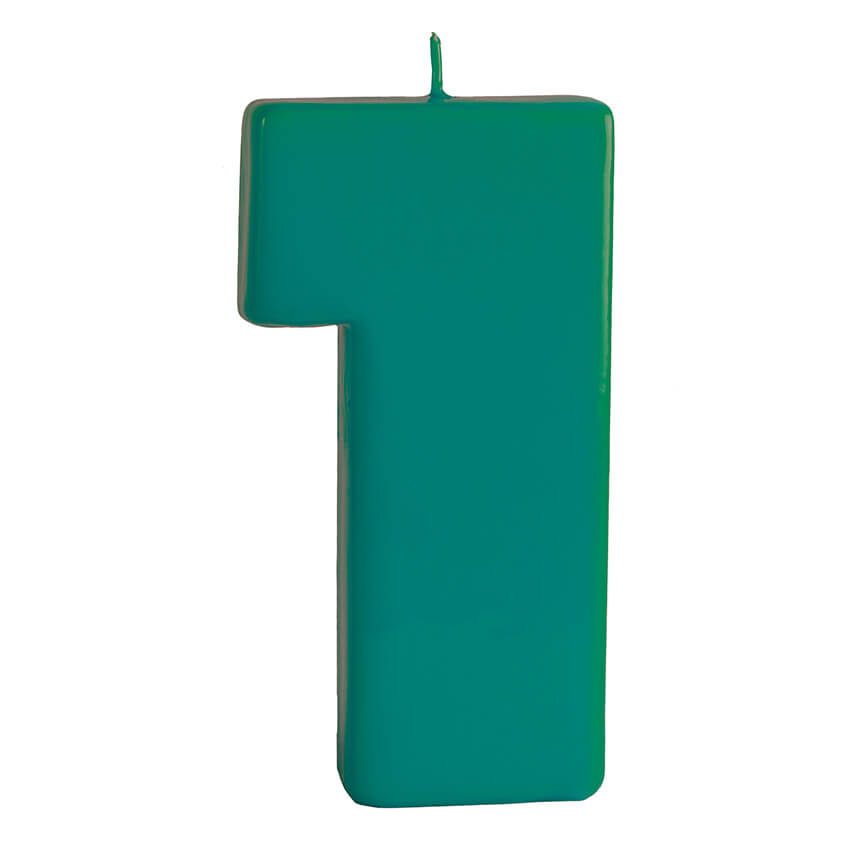 BIG NUMBER CANDLE – 1 – PETROL