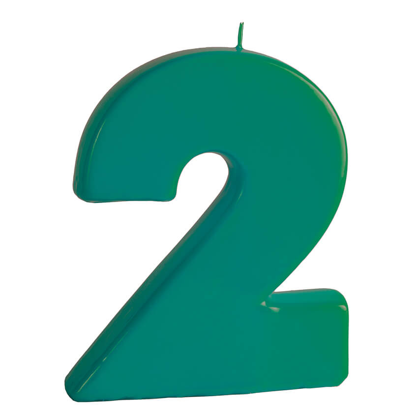 BIG NUMBER CANDLE – 2 – PETROL