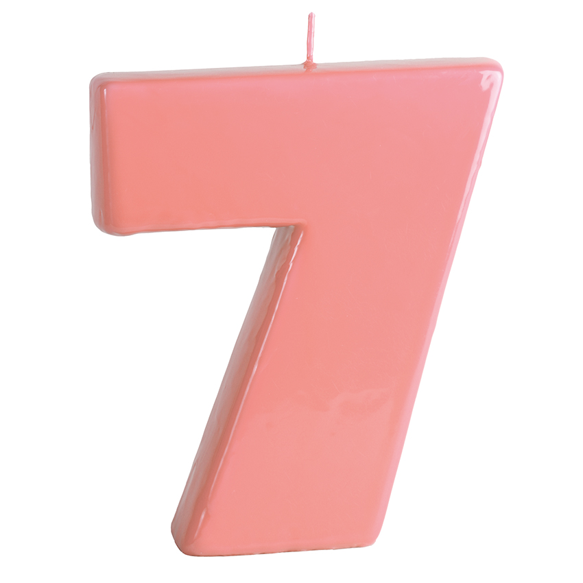 BIG NUMBER CANDLE – 7 – BLUSH